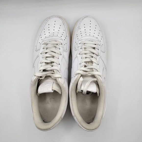Nike Shoes Mens 12 Air Force 1 White Swoosh Sneakers AT4143-103 Athletic - Picture 4 of 11